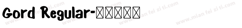 Gord Regular字体转换